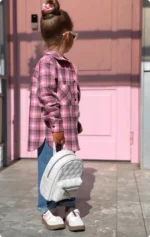 Сорочка в клітинку, рожевий