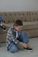 Фланелева сорочка в клітинку сіра