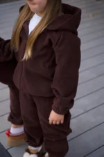 Костюм Teddy шоколад, зіп худі та джогери
