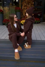 Костюм Teddy шоколад, зіп худі та джогери