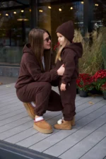 Костюм Teddy шоколад, зіп худі та джогери